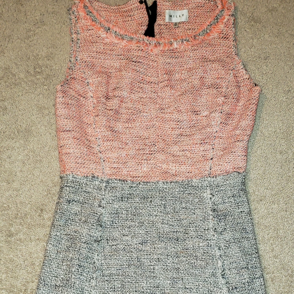 Milly dress size 6, pink, black and white